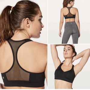 LULULEMON SPEED UP BRA C/D BLACK Mesh Molded Cups